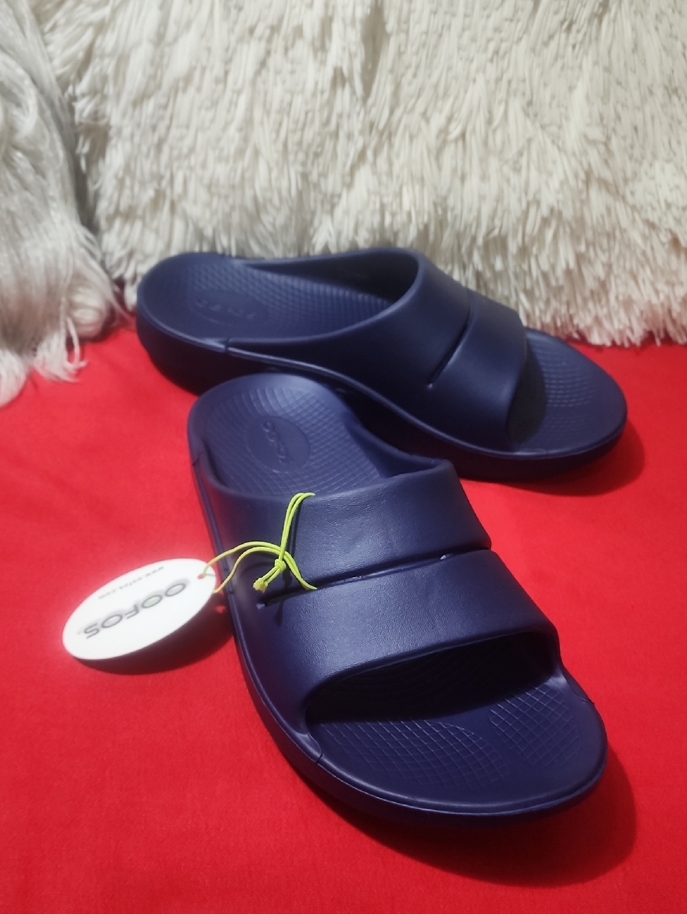 OOFOS UNISEX NAVY BLUE SANDALS